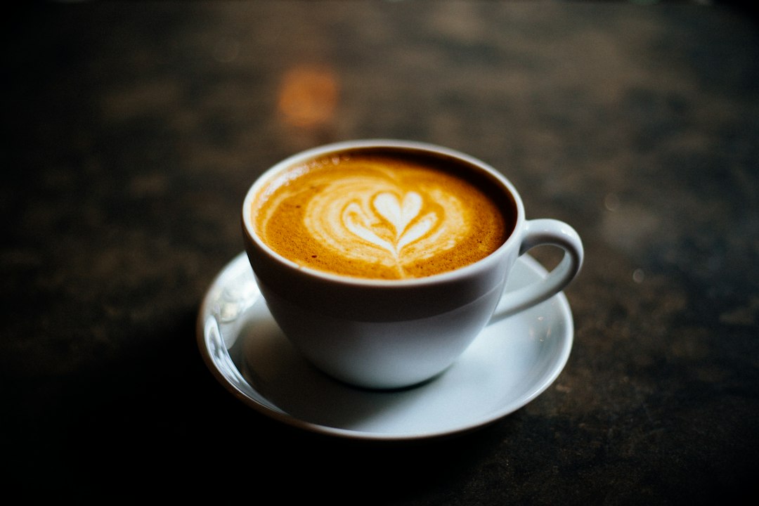 Flat white coffee served at Ember Coffee House